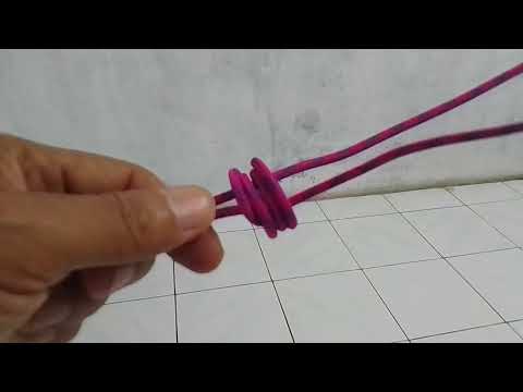 Cara membuat seutas tali jadi dua ujung sama kuat.