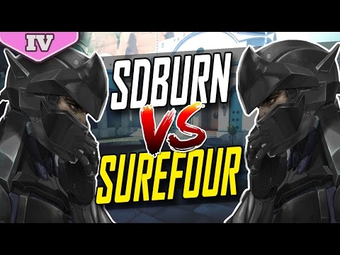 RANK 9 SHADOWBURN VS SUREFOUR GENJI DUEL WHO BEST? [ OVERWATCH SEASON 4 TOP 500 ]