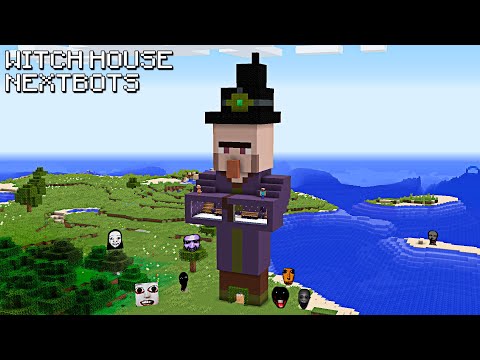 SURVIVAL WITCH HOUSE WITH 1000 NEXTBOTS in Minecraft! Gameplay! Coffin Meme!