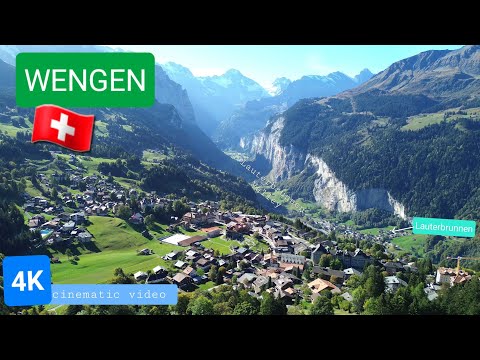 WENGEN 4K SCENIC DRONE VIDEO⎪Switzerland 🇨🇭