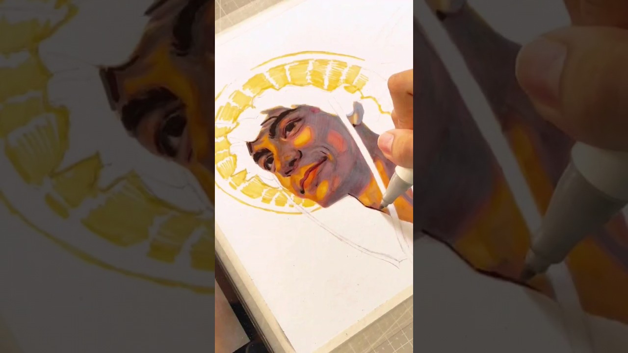 trying out alcohol markers for the first time! 🌼 ft. ohuhu #alcoholmarkers #ohuhumarkers #artprocess