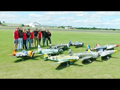 ONBOARD CAMS TJD MODELS DISPLAY TEAM VS GERMAN LEGENDARY FIGHTERS DOG FIGHT LMA COSFORD AIRSHOW 2015