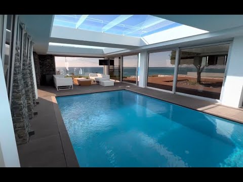 HIER5 - Unique Seafront Villa With Indoor Pool, Gardens And Guesthouse. Ierapetra Crete