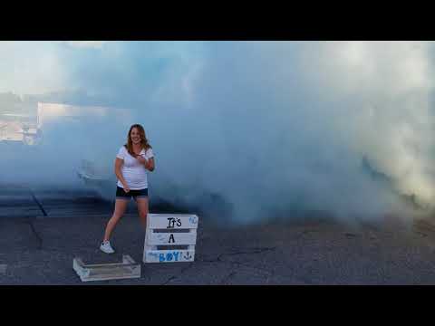 Blue Smoke Gender Reveal Burnout Special Thanks to Matt DeYoung and Tucson Dragway 08-15-2017
