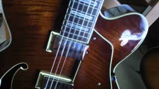 Video thumbnail for Archtop Highly Flamed SOLD huge voice SOLD bass and voice Ibanez AF-85 by polkzoo