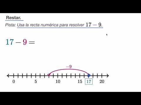 Resta Numeros Hasta 20 Con Una Recta Numerica Video Khan Academy