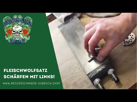 Fleischwolfmesser & -scheiben schärfen, so wird der Fleischwolf wieder scharf mit der Diamantplatte!