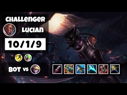 Lucian Gameplay Challenger Replay S11 - 11.14 Bot Lane (10/1/9) - EU