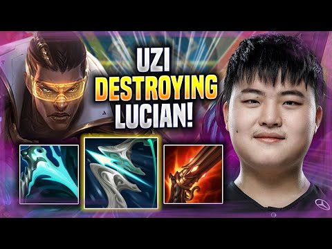 UZI DESTROYING WITH LUCIAN! - BLG Uzi Plays Lucian ADC vs Caitlyn! | Preseason 2022