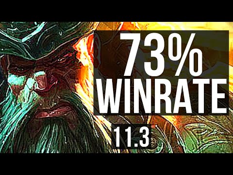 GANGPLANK vs MALZAHAR (TOP) | 73% winrate, 8/3/12, Godlike | KR Diamond | v11.3
