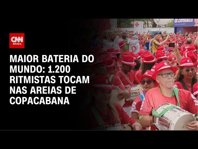 Carnaval 2026: Projeto no RJ com mais de 1.200 ritmistas quebra recorde mundial | CNN PRIME TIME