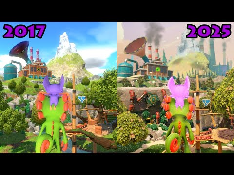 Yooka-Laylee (2017) vs. Yooka-Replaylee Demo (2025) - Graphics Comparison