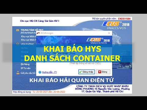 Khai Báo HYS Danh Sách Container | Đính Kèm HYS