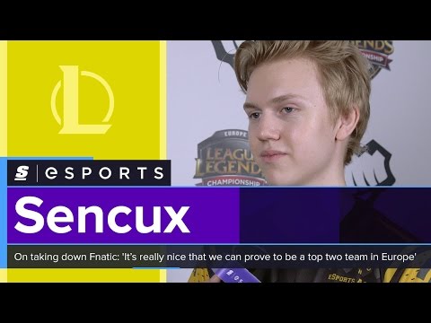 Sencux on taking down Fnatic: 'It’s really nice that we can prove to be a top two team in Europe'