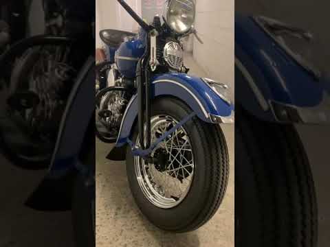 Rare 1941 Harley Davidson Model 41F Fully Restored 100 Point Restoration  Skyway Blue Original Color