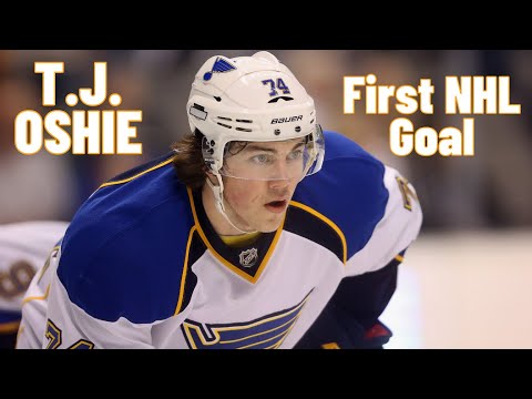 T.J. Oshie #74 (St. Louis Blues) first NHL goal Oct 22, 2008 (Classic NHL)