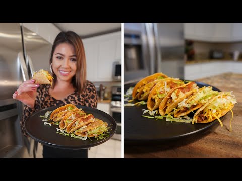CRUNCHY GROUND BEEF & BEANS MINI TACOS / SALSA |...