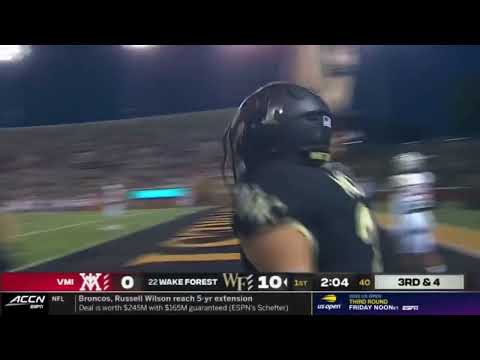 Mitch Griffis First Career Touchdown Pass | VMI vs Wake Forest | 9/1/2022