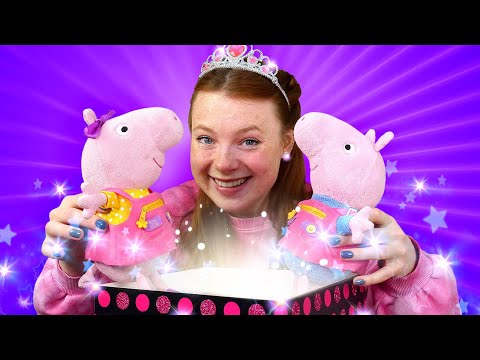 Spielspaß mit Peppa Wutz und Irene. Die Magische Kiste. Spielzeug Video auf Deutsch