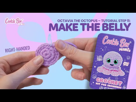 Ośmiornica Oktawia – samouczek krok 11: Wykonaj brzuch (dla praworęcznych) | Zestawy do szydełkow...