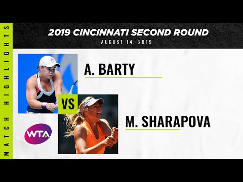 Теннис Ashleigh Barty vs. Maria Sharapova | 2019 Western & Southern Open Second Round | WTA Highlights