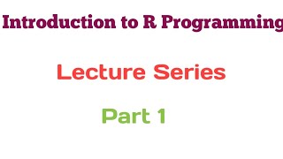 Download the video "Introduction to R Programming"