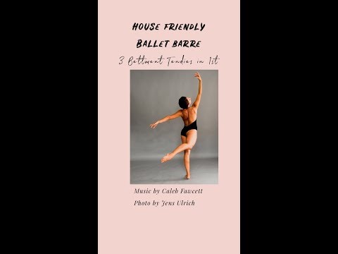 House Friendly Ballet Barre. Exercise 3 - slow tendue in 1st