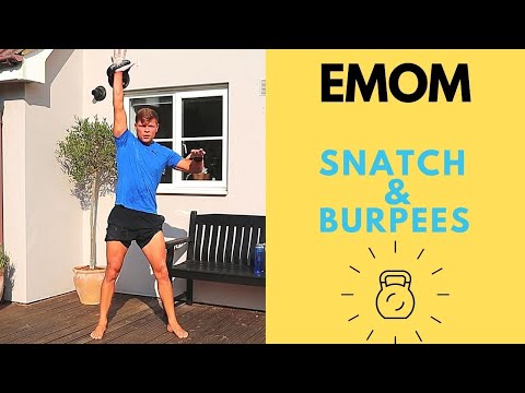 20 Min EMOM Snatch & Burpees  | KETTLEBELL WORKOUT | HIIT