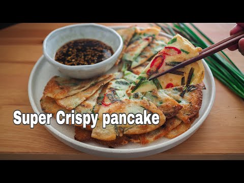 4-Ingredients Crispy Chive Pancake | Easy And Cheap Vegan Snacks