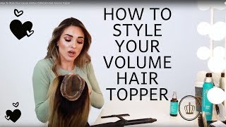 How to clip in & style hairpiece remy human HAIR TOPPER extension