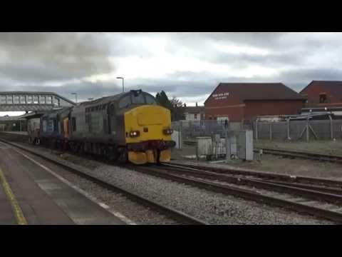 37259 and 37603 departs Bridgwater with 6M63 on 23rd October 2014