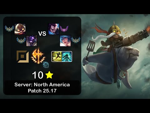 Corki ADC + Alistar vs Yasuo + Sona - NA Challenger - Patch 25.17