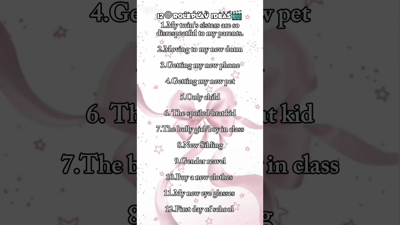 12 Roleplay ideas 🎬 Toca Boca Avatar world Roleplay ideas ✨🎀💗💋