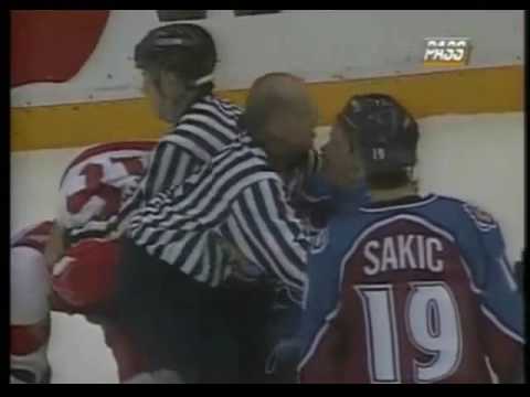 Colorado Avalanche Detroit Red Wings brawl and fights 1997 part 2