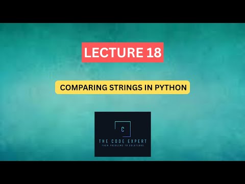 18 Compare Two Strings Python