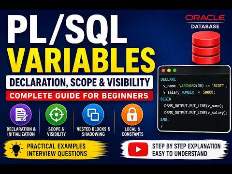 Plsql Variables Explained Declaration Scope Visibility Oracle Plsql Tutorial For Beginners