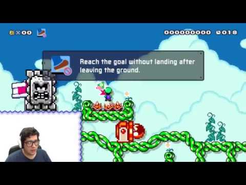 Over the poisonous vines... in the sky - Super Mario Maker 2