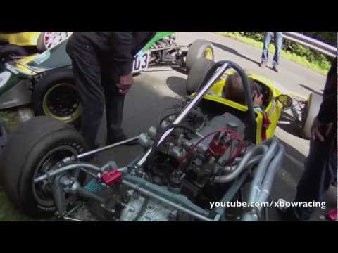 70's F3-car spinning on small country road!