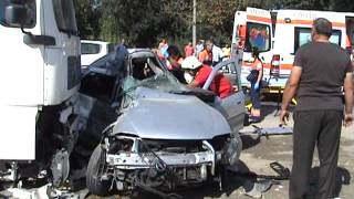 preview picture of video 'Accident pe DN2A, la ieșirea din Slobozia spre Constanța'