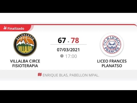 1ª Autonómica masc. VILLALBA CIRCE FISIOTERAPIA - LICEO FRANCÉS