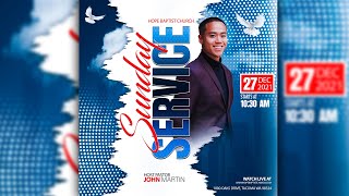Quistt Live | Church Flyer Design Photoshop