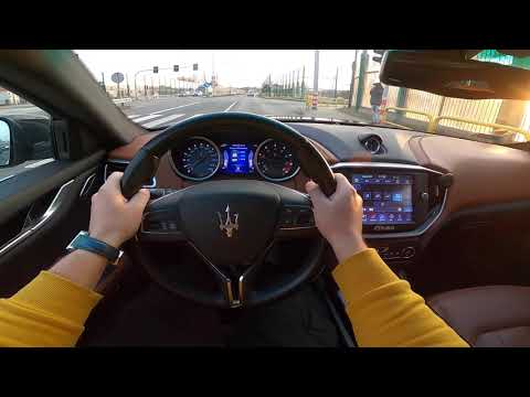 2016 Maserati Ghibli S Q4 3.0 V6 TwinTurbo 430 HP - POV Test Drive, sound, acceleration