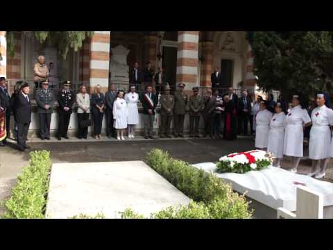BENEDIZIONE DELLA TOMBA DI ELETTRA GONNELLI, CROCEROSSINA MEDAGLIA D'ORO