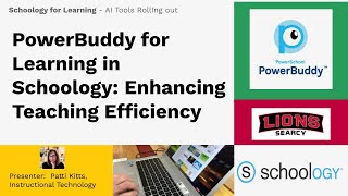 AI Tool Power Buddy in Schoology (Generate Content for Teachers)