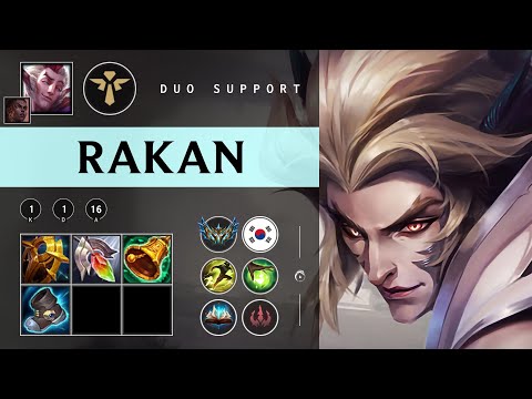 Rakan Support vs Poppy - KR Challenger Patch 25.24
