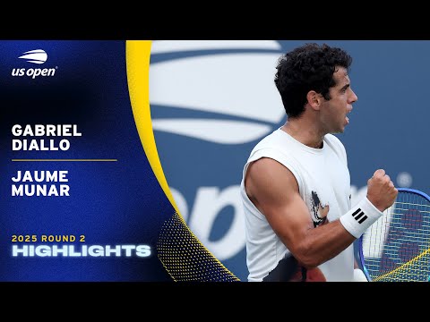 Gabriel Diallo vs. Jaume Munar Highlights | 2025 US Open Round 2