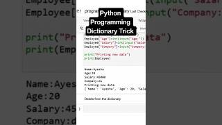Python Dictionary Trick Every Beginner Should Know #python #ai