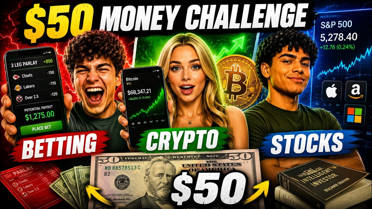 $50 TO $100,000: CRYPTO VS BETTING VS STOCKS