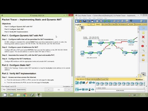 9.2.3.6 Packet Tracer – Implementierung von statischem und dynamischem NAT