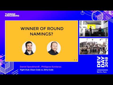 Dev Day 2018 Faro -  "Fight Club: Clean Code vs. Dirty Code" Daniel Speckhardt, Philippos Kardaras